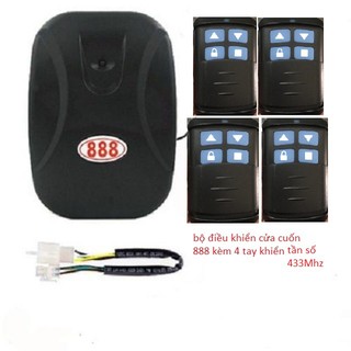 Bộ điều khiển của cuốn gồm 4 tay khiển tần số 433Mhz