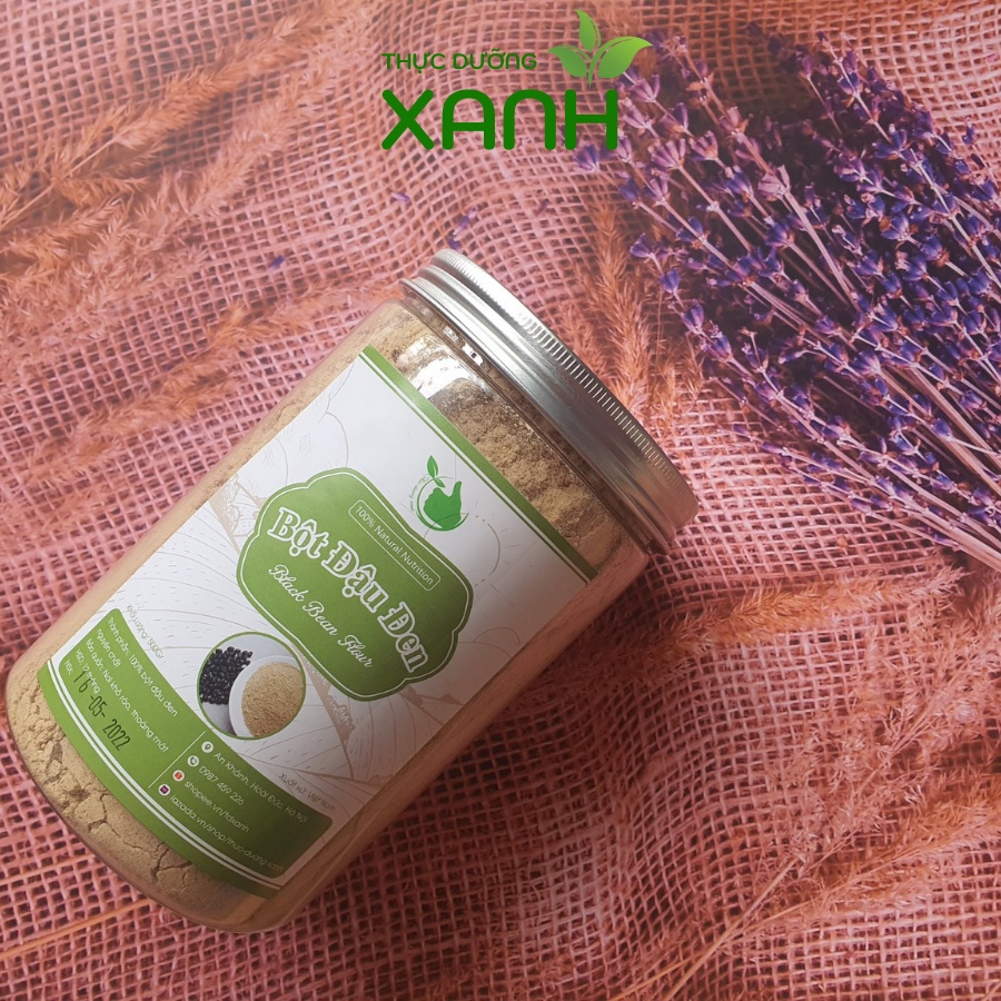 500Gr Bột Đậu Đen Xanh Lòng, Bột Đậu Đen Nguyên Chất Rang Tay - Thực Dưỡng Xanh