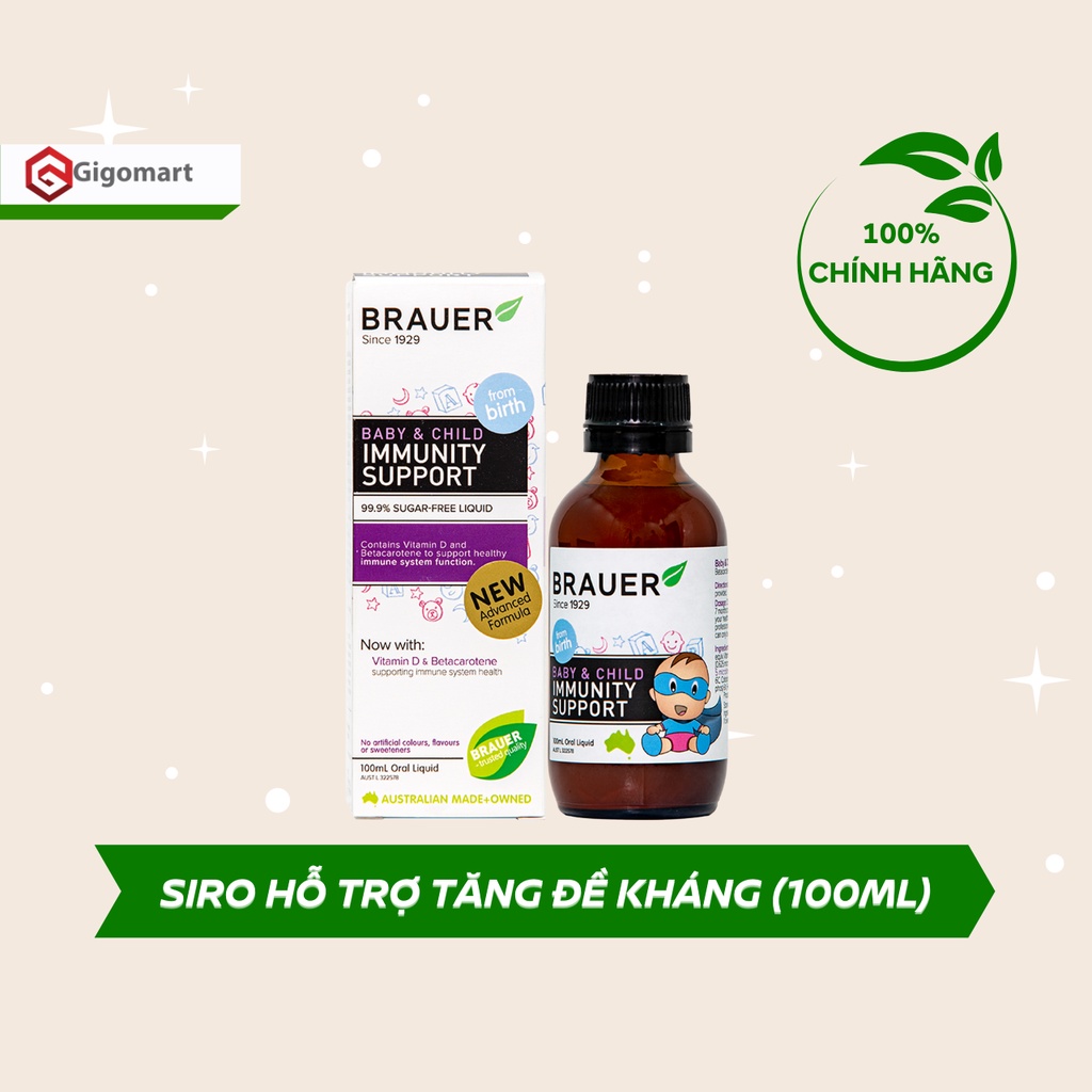 Brauer Hỗ trợ Tăng cường Hệ miễn dịch dạng siro (100ml)