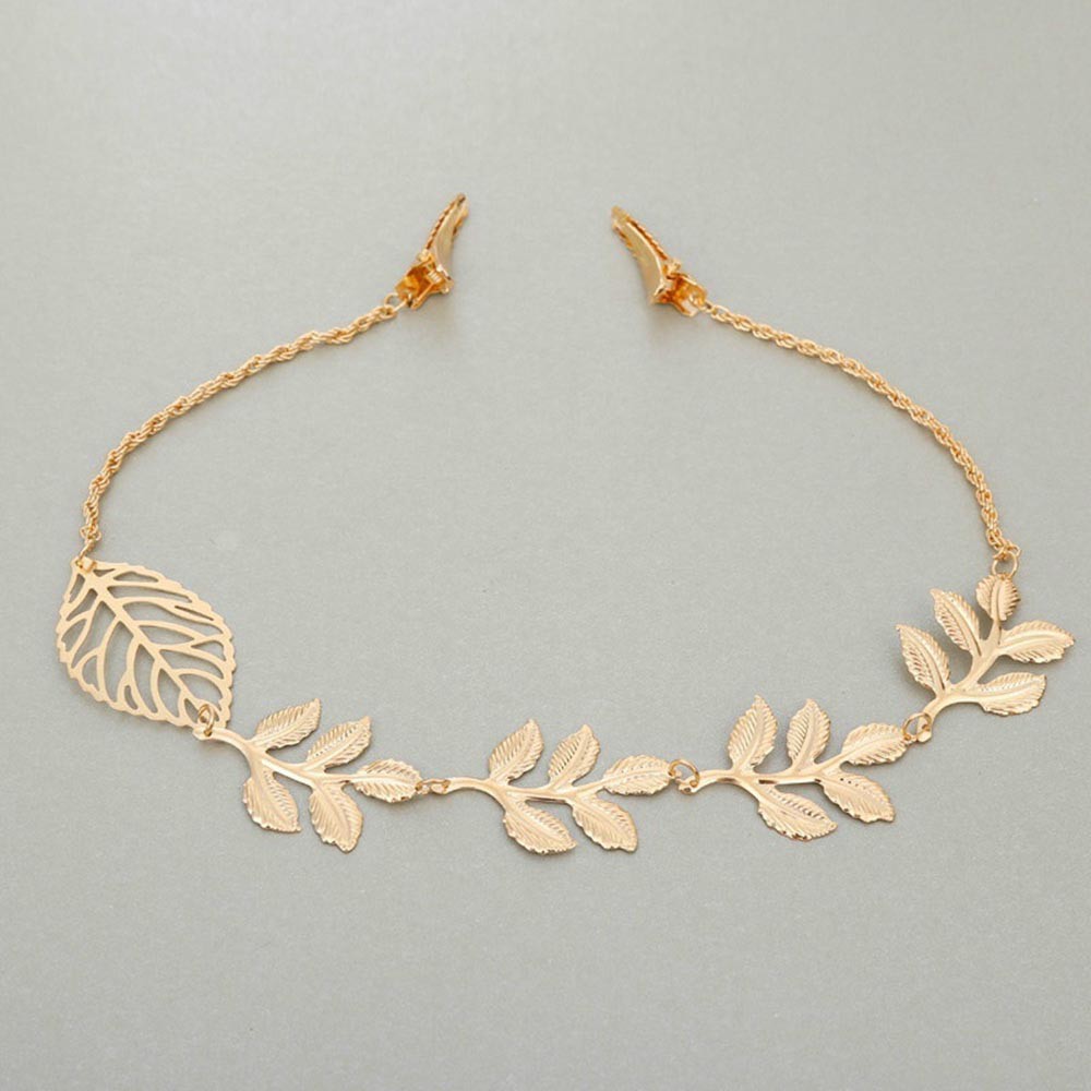 Phụ kiện trang trí tóc hình chiếc lá xinh xắn cho nữ