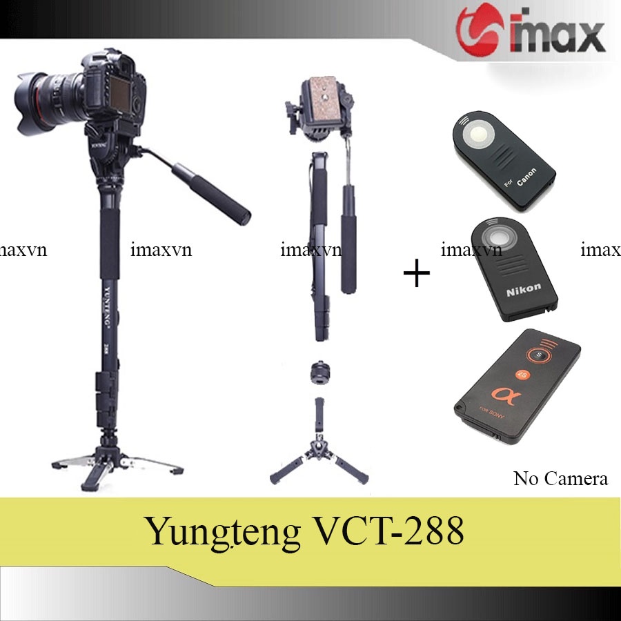 Chân máy ảnh Monopod Yunteng VCT-288 + Remote cho máy ảnh