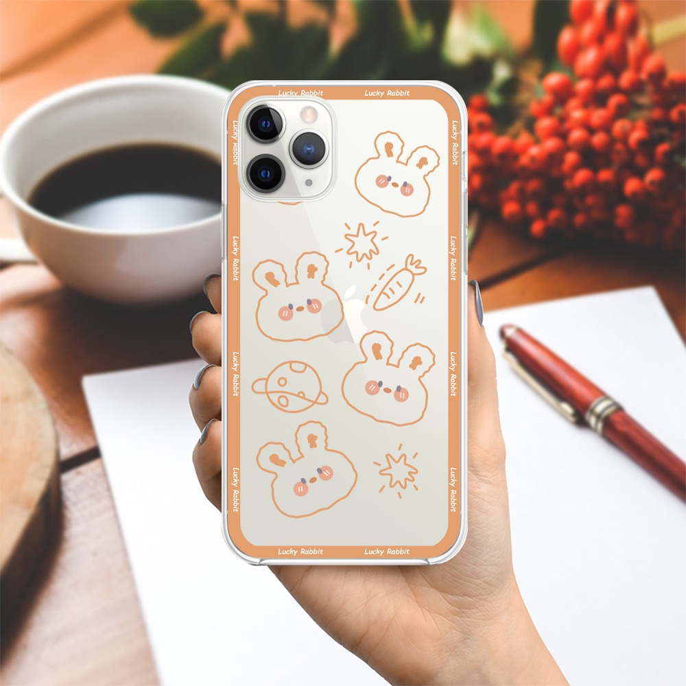 Ốp lưng Vsmart Joy 3/Joy 4/Bee 3/...Silicone dẻo trong viền bảo vệ camera hình Lucky Bear