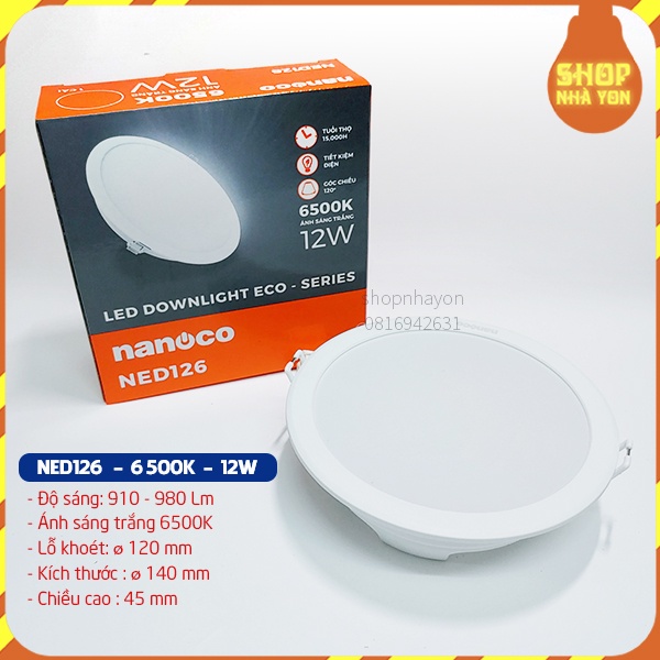 Đèn LED âm trần 9W, 7W, 12W siêu mỏng Panasonic - Nanoco 1 chế độ trắng, 3 chế độ màu bảo hành 2 năm