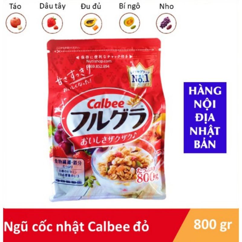 NGŨ CỐC NHẬT CALBEE 750g. date 11.2022