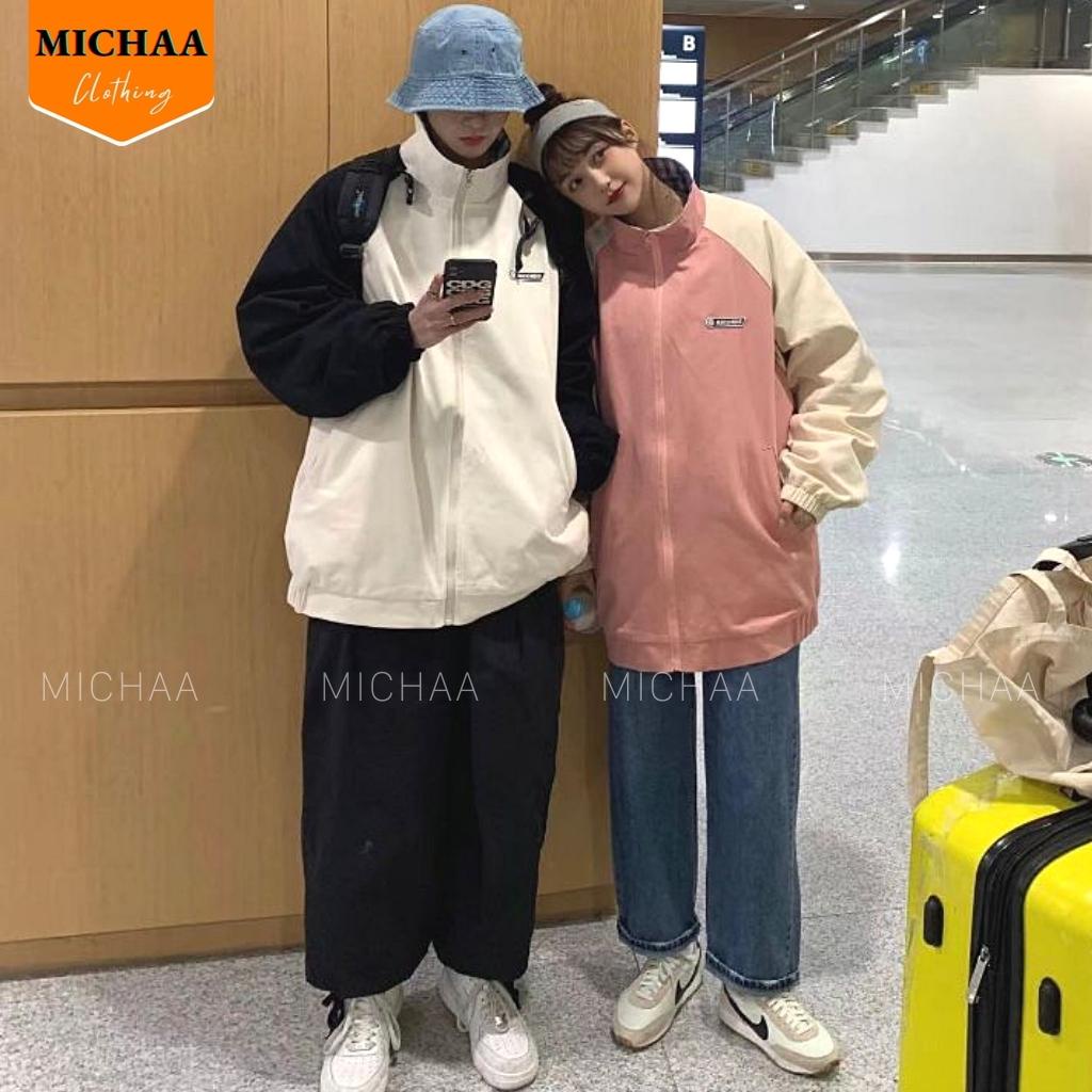 Áo Khoác Bomber Dù RECORDS Nam Nữ Ulzzang Unisex Kiểu Form Rộng 2 Lớp Jacket - MICHAA