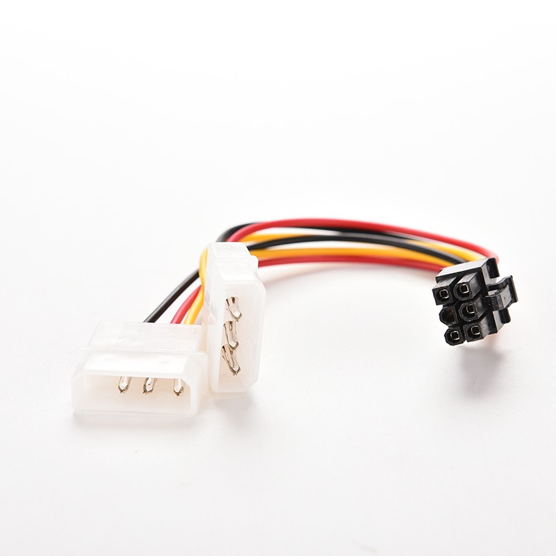 Dây nguồn VGA 6 pin, cáp chuyển đổi 2 đầu 4 pin Molex sang nguồn phụ đầu 6 pin VGA đồ họa - card màn hình