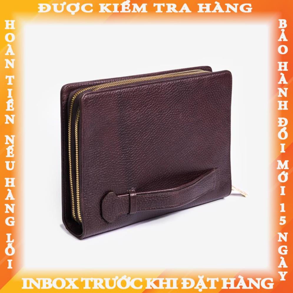 Ví Cầm Tay Nam Clutch Có Quai Cầm Da Bò Cao Cấp Màu Nâu, Màu Đen WT Leather 0775.1, 0775.2 ngocchi