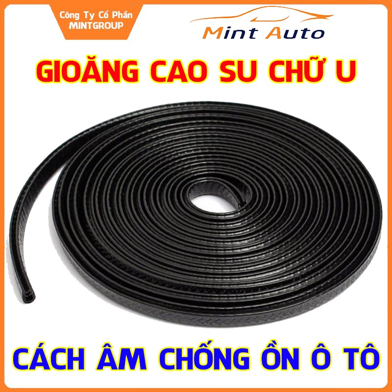 1 mét gioăng cao su chữ U cách âm chống ồn cao cấp, cách âm nẹp viền cửa lõi thép chống va đập, cách âm, chống ồn ô tô,