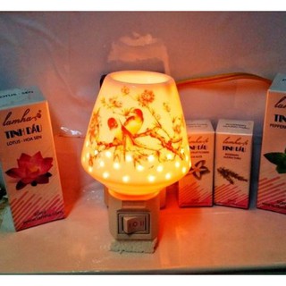 ĐÈN XÔNG TINH DẦU KIÊM ĐÈN NGỦ CÓ CÔNG TẮC (GỐM SỨ)