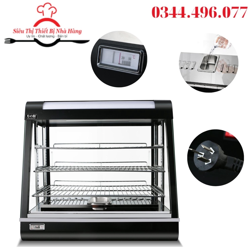 Tủ trưng bày và giữ nóng gà rán,Khoai Tây,KFC, bánh mỳ,Tủ giữ nóng thức ăn kính vuông 601 BẢO HÀNH 12 THÁNG.