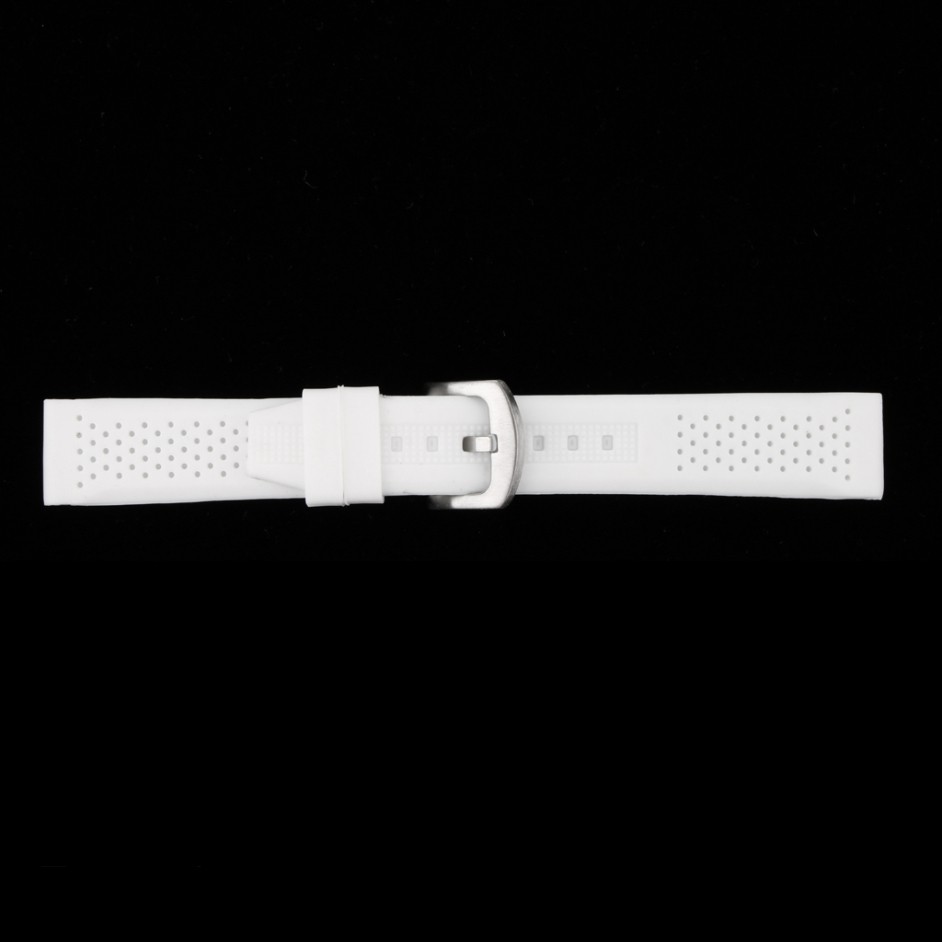 Dây Đeo Thay Thế Cho Đồng Hồ Thông Minh Bằng Silicone Mềm Màu Trắng Chống Thấm Nước Fenteer1