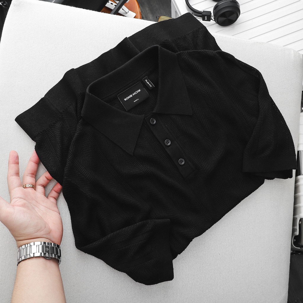Áo Thun Polo Len BGB New Fabric Tay Ngắn , Vải Cotton Len Cap Cấp, PL002739 SOMEHOW