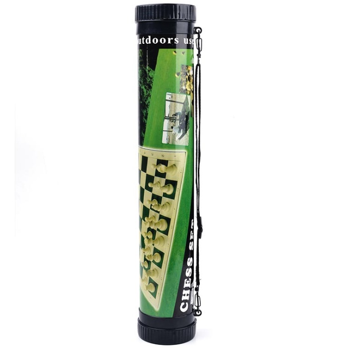 Bộ cờ vua có hộp ống đựng và dây đeo cao cấp 34*34cm - Bộ cờ vua nhựa cao cấp
