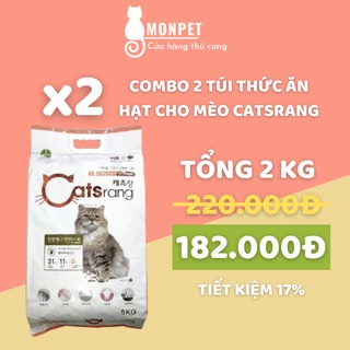COMBO 2 Gói Thức Ăn Hạt Cho Mèo CATSRANG 1KG, CATRANG Hàn Quốc Chính Hãng - MONPET
