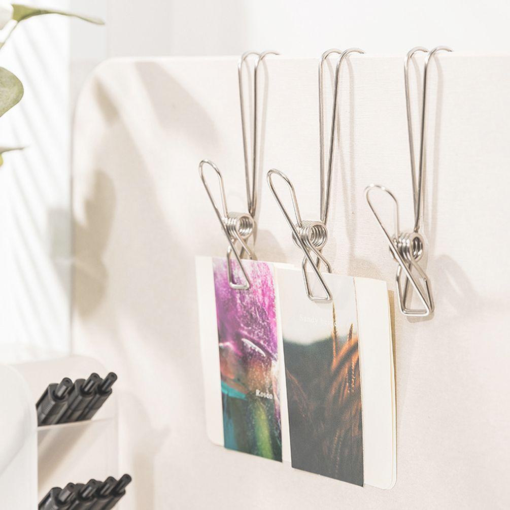 KUNHEV Set 6 Kẹp Phơi Quần Áo Mini Bằng Kim Loại Dành Cho Văn Phòng / Em Bé