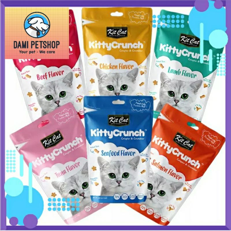 SNACK THƯỞNG CHO MÈO - KITTY CRUNCH 60GR