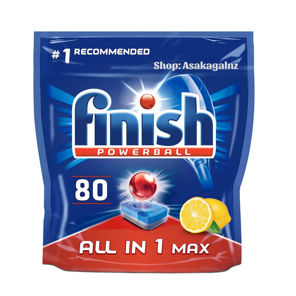 Viên rửa bát Finish All in 1 Max 80 viên, Hương chanh - Chính hãng