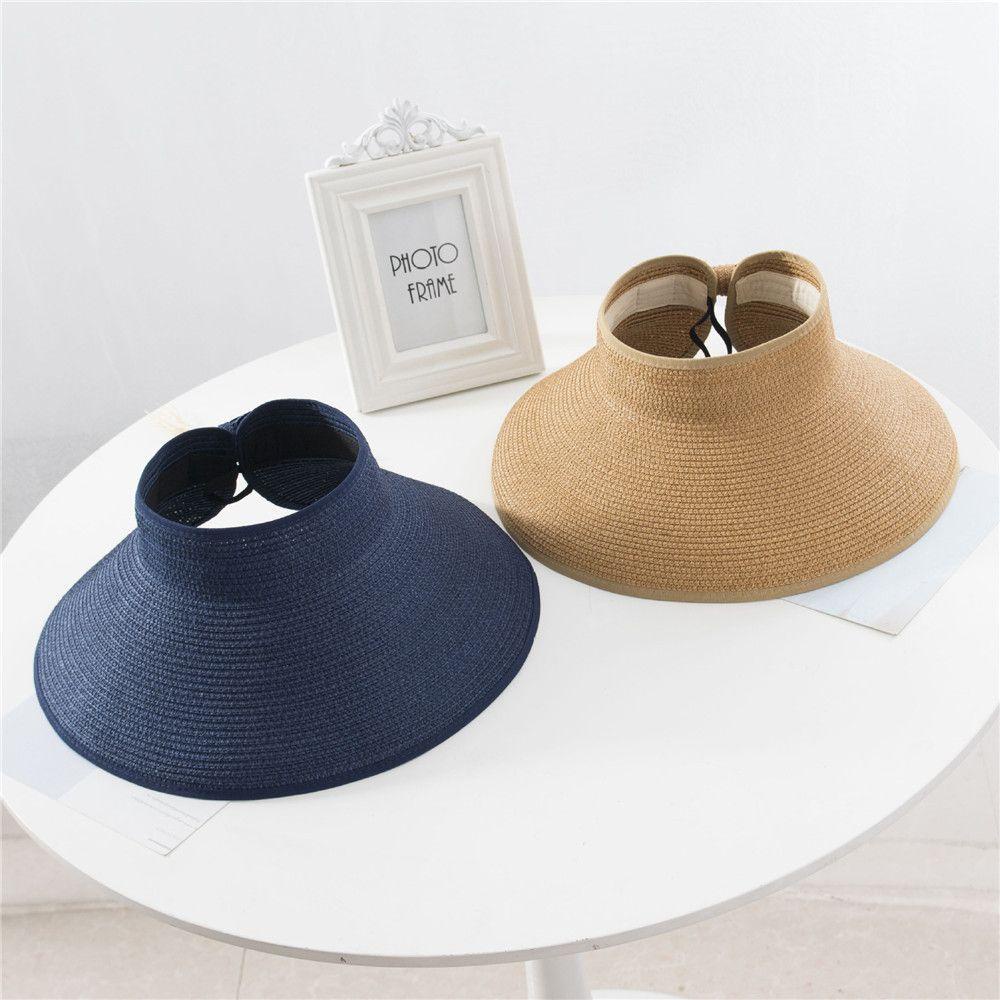 Mũ Rơm Chống Nắng / Tia UV Có Thể Gấp Gọn Cho Nữ
