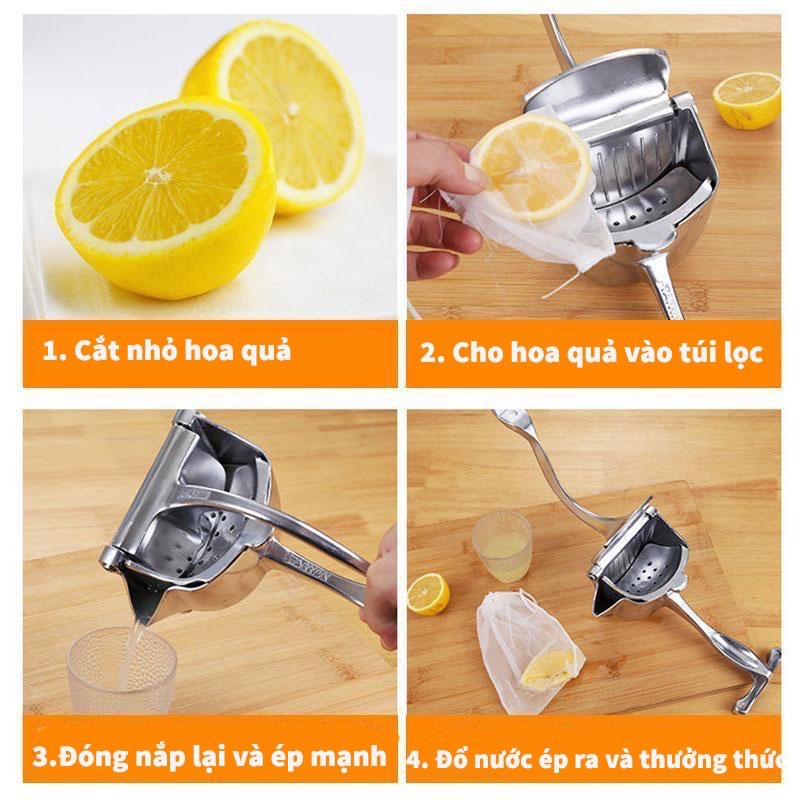 Máy ép hoa quả 🍓 Freeship🍓 máy ép cam inox tiện lợi dụng cụ ép cam cầm tay tiện lợi