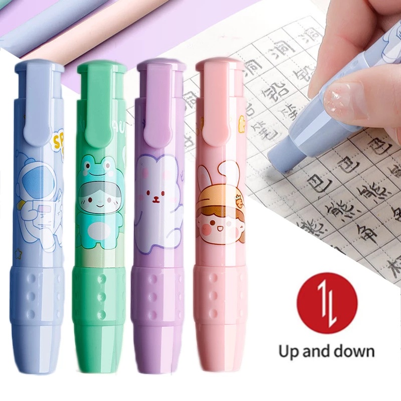 Cục Tẩy Dạng Nhấn Họa Tiết Hoạt Hình Dễ Lau Chùi Cho Học Sinh