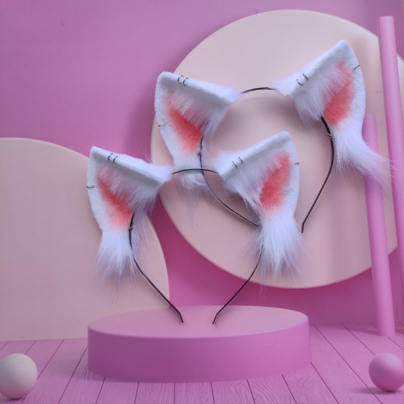 Cài tóc hình tai mèo có khuyên tai hoá trang cosplay | BigBuy360 - bigbuy360.vn
