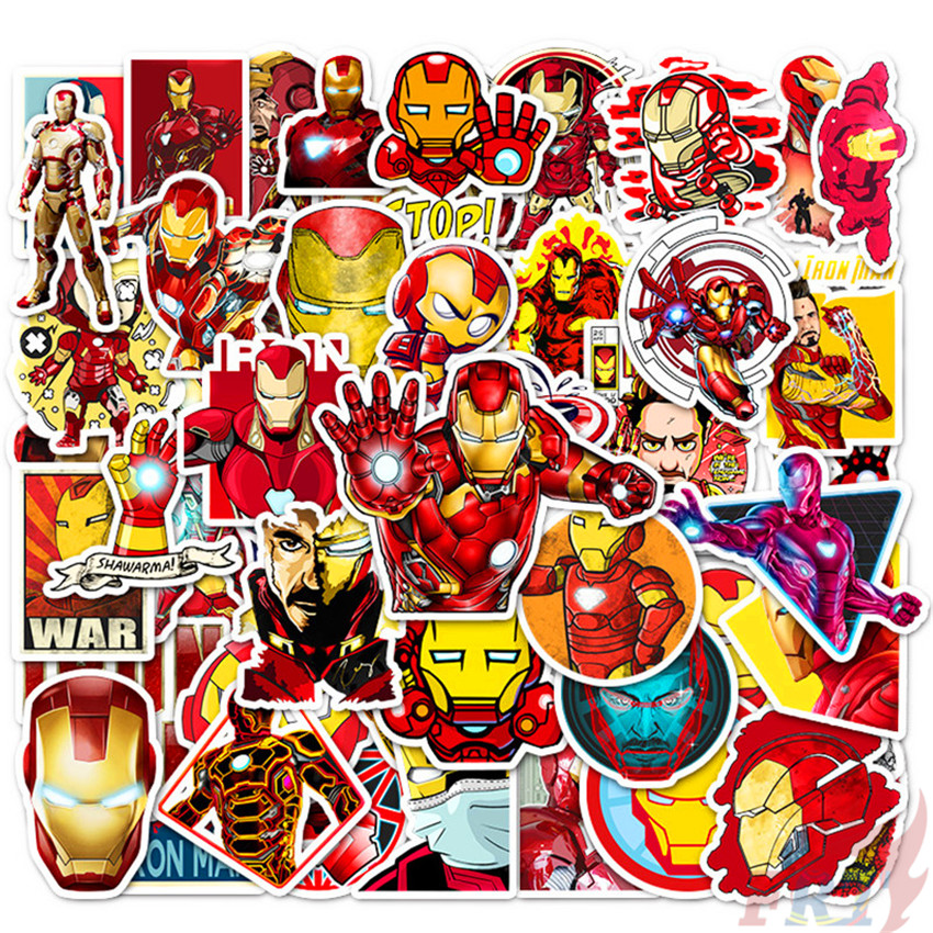 ❉ Iron Man Tony Stark Series 03 - Marvel Avengers Superhero Stickers ❉ 52Pcs/Set DIY Fashion Waterproof Doodle Decals Stickers