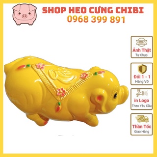 Heo Cưng ChiBi Heo đất Tài Lộc 3D dáng dài. Lợn đất tiết kiệm 3D
