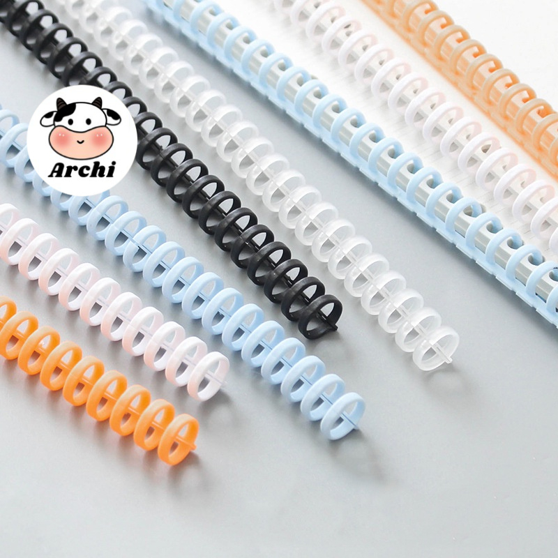 Thanh còng nhựa làm sổ, kẹp tài liệu đường kính 12mm nhiều màu A5 B5 A4 20 26 30 lỗ