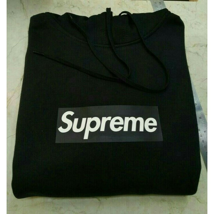 Áo Hoodie Màu Đen In Chữ Supreme Thời Trang