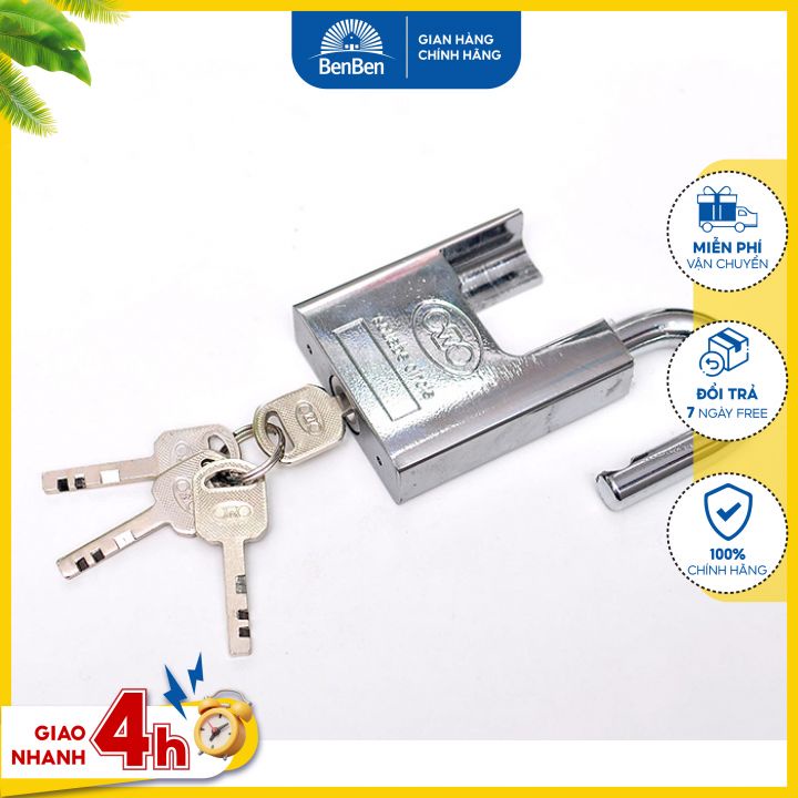 Ổ khóa chống cắt size lớn 60F màu bạc thiết kế chống trộm, chống sét thích hợp làm ổ khóa nhà khóa cổng - Ben Ben