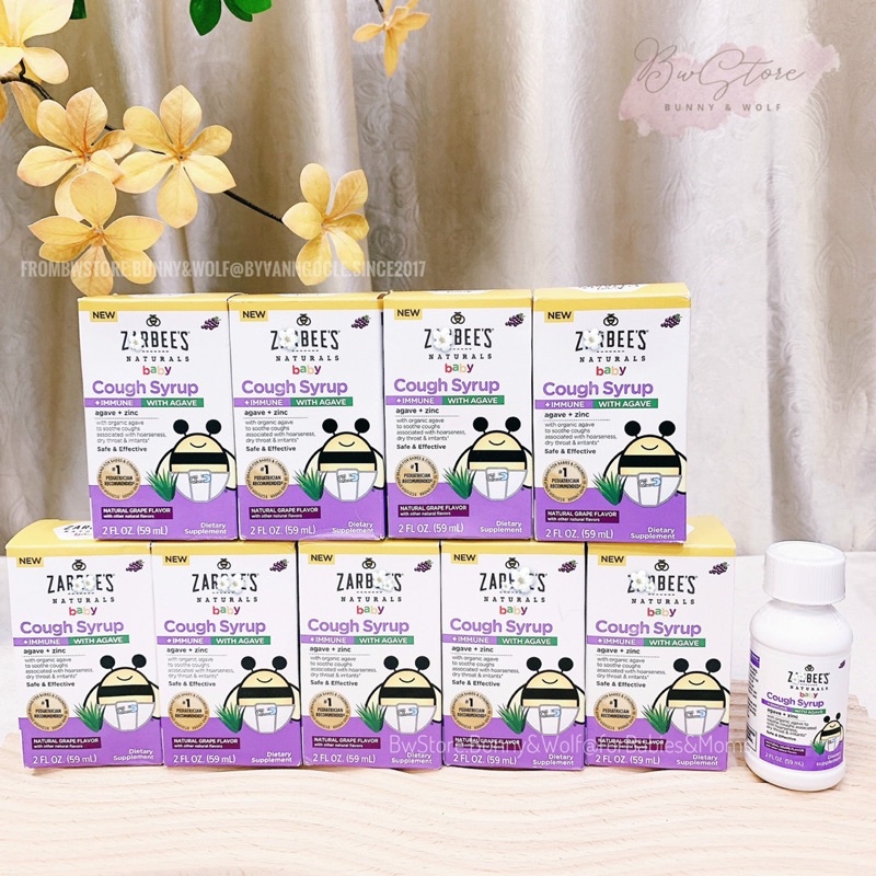 Siro Ho Kết Hợp Tăng Đề Kháng Zarbee’s Naturals Mỹ 59ml [ Hàng Air - BW Store ]