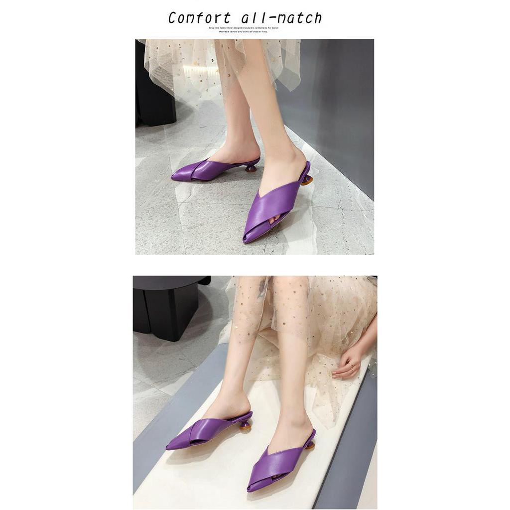 Dép sandal IELGY gót thấp dày dặn thời trang mùa hè dành cho nữ