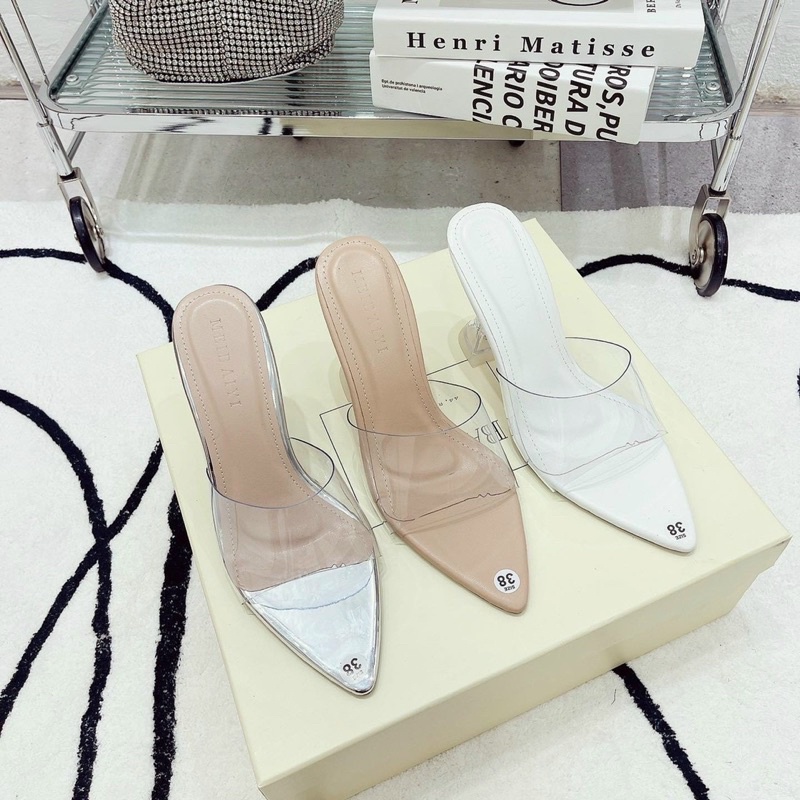 Guốc nhọn hoắt gót ly 8p siêu sang