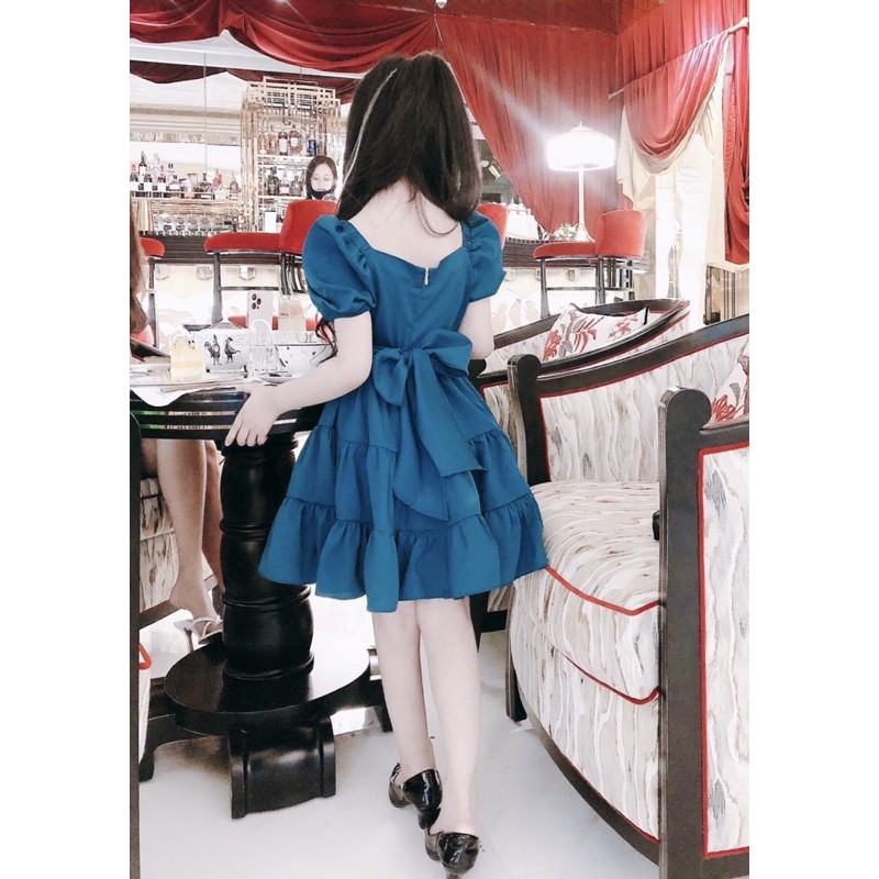 Váy babydoll phối nơ BG