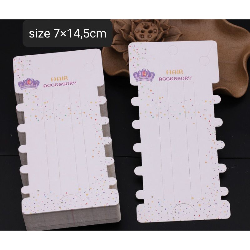 10 bìa giấy kẹp tóc & cột tóc nhiều mẫu