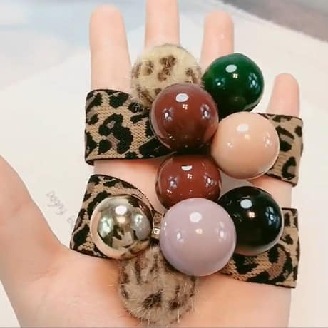 Dây cột tóc mặt cười hình vuông