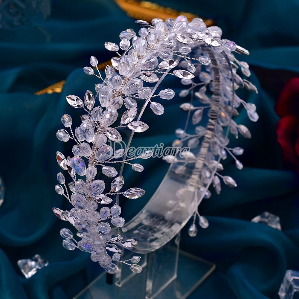 Cài Tóc Hình Giọt Nước Đính Đá Thời Trang Cho Cô Dâu