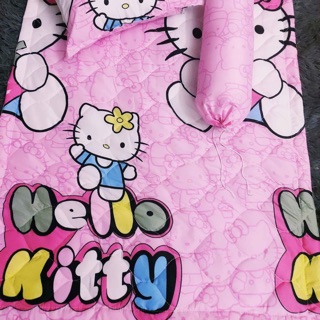 Set 5 món Bộ Chăn Gối Cho Bé Gái Đi Học Mẫu Hello Kitty - Có bán lẻ gối ôm, chăn, gối nằm, vỏ gối