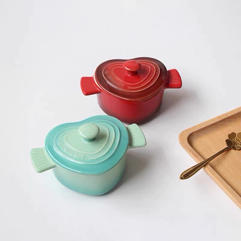 Bát trái tim có cánh và bộ hũ gia vị LC