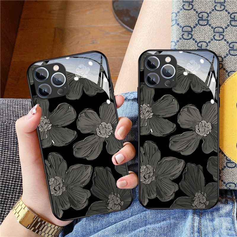 Ốp Điện Thoại Mặt Kính Cường Lực In Chữ DMY Cho iPhone 13 14 plus 12 mini 11 Pro max 7 plus 8 6 6s plus X XS max XR