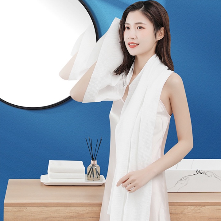 Khăn Tắm Du Lịch Dạng Viên Nén Tiện Dụng Chất Liệu 100 % Cotton Thấm Hút Tốt Mềm Mịn Kích Thước 70*140 cm