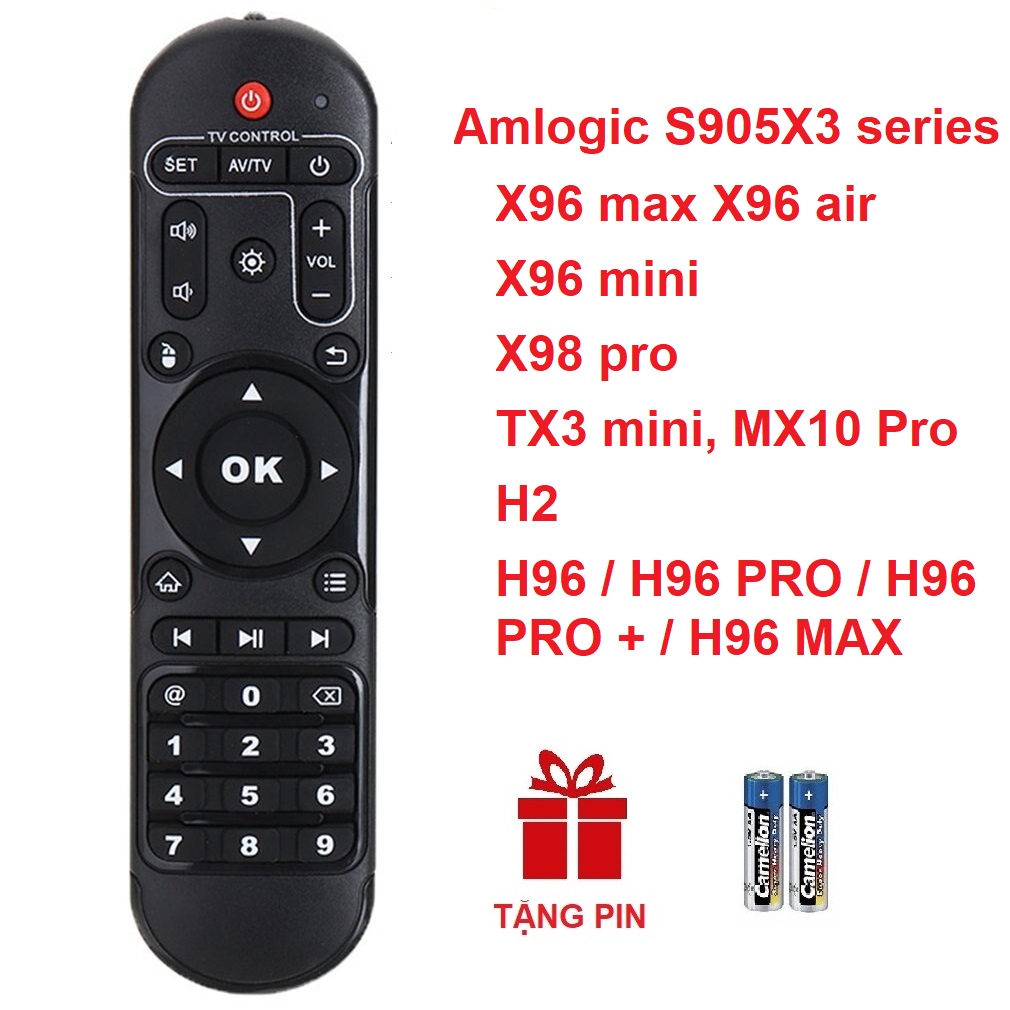 Remote điều khiển ANDROID TV BOX X96 max X96 air X96 mini X98 pro TX3 mini MX10 Pro H96 H96 PRO H96 PRO+ H96 MAX  H2 S90