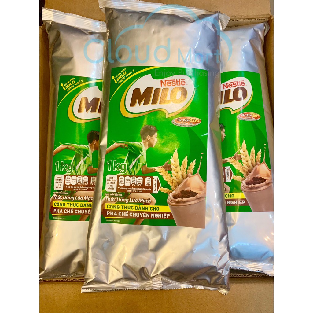 Bột Lúa Mạch Milo Cacao Nguyên Chất 1kg - Dành cho Pha Chế Chuyên Nghiệp