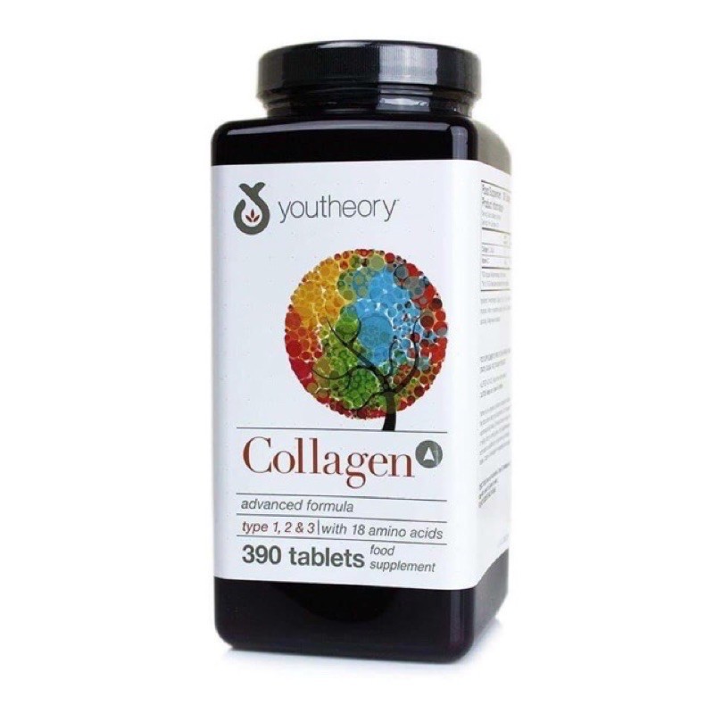 Viên Uống Collagen Youtheory - Advanced Formula Type 1,2 & 3 - Hộp 390 viên