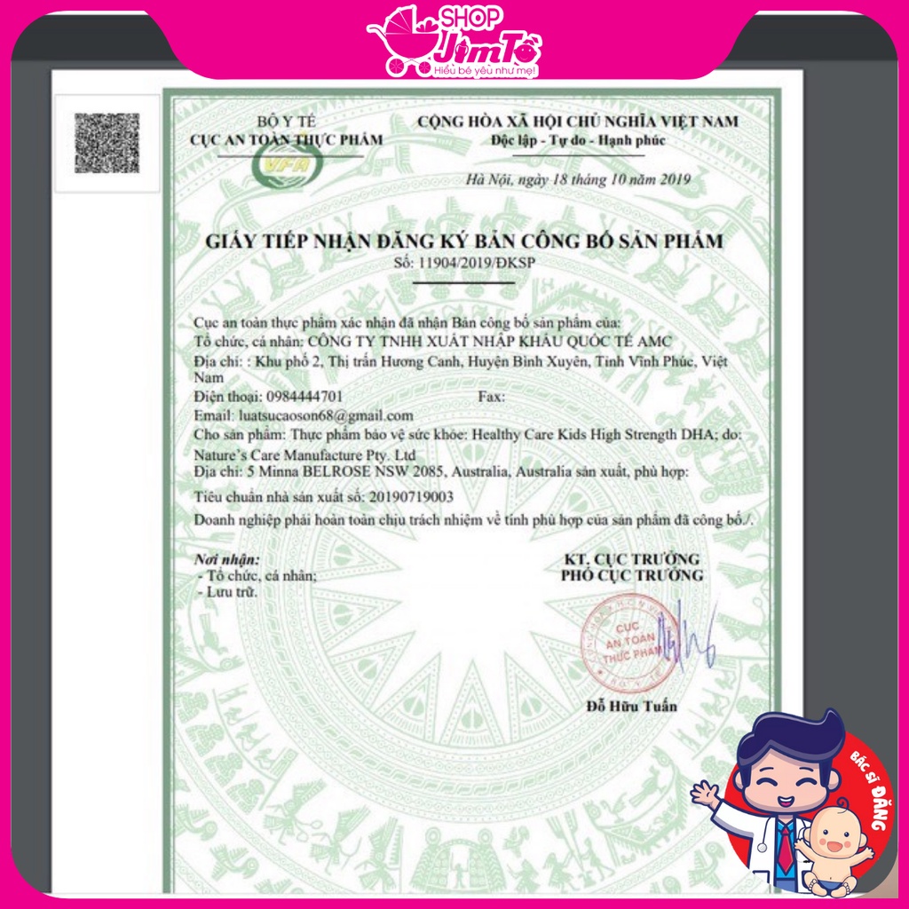 Viên Uống Kids DHA Healthy Care Bổ Sung DHA Cho Bé Lọ 60 Viên