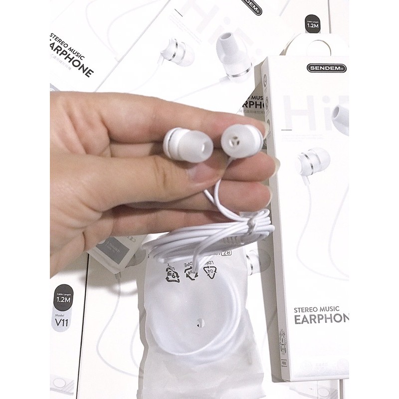 Tai nghe In-Ear Super Bass Sendem V11 - Thể Thao - Cách âm - Chất âm ấm hay P3-75