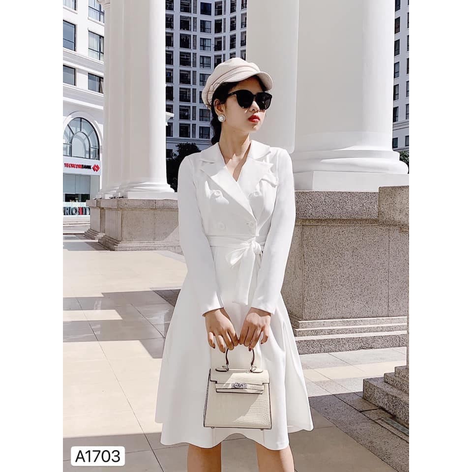 XƯỞNG SỈ áo trắng thiết kế dáng dài dạng vest A1703_Mydu kèm ảnh thật độc quyền