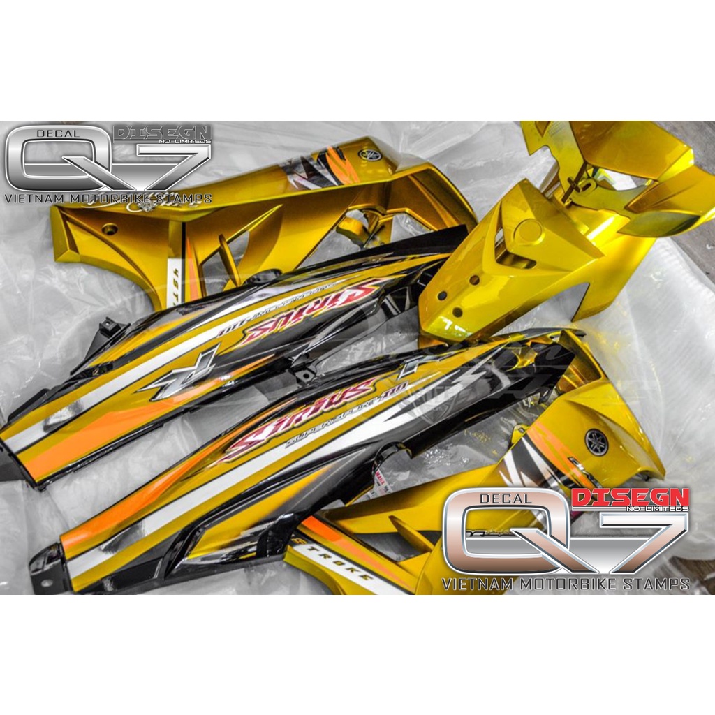 Tem Rời Sirius 110 Vàng Đen