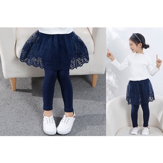 Quần Legging Kết Hợp Váy Ren Bé Gái Thu Đông Mã K25 Hàng Quảng Châu Chất Thun Đẹp, Co Giãn Tốt