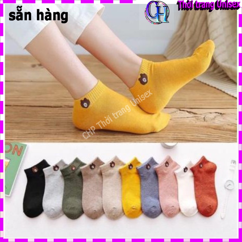 Tất Vớ Nữ Kiểu Cổ Ngắn Chất Liệu Cotton Style Hàn Quốc